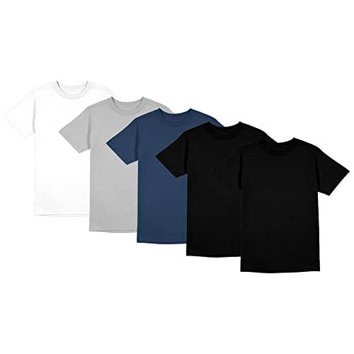 Kit 5 Camiseta Masculina Poliéster Com Toque de Algodão Camisa Blusa Treino Academia Tshrt Esporte Camisetas, Tamanho G