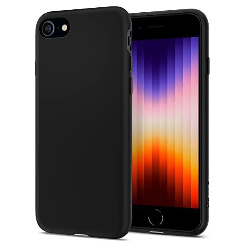 Spigen Capa Liquid Crystal [2nd Generation] Projectada para Apple iPhone SE (2020) / iPhone 8 / iPhone 7 - Preto Fosco