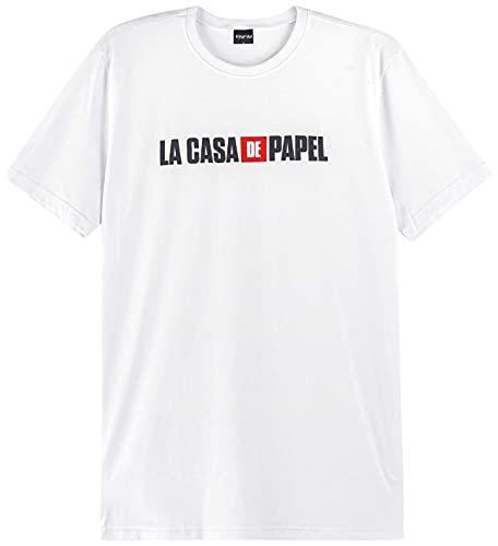 Camiseta Slim La Casa De Papel Unissex Enfim, Branco, Unissex, GG