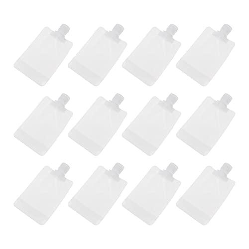 Lurrose 12 unidades de sacos de plástico para licor, frascos ocultos, bolsa de cruzeiro para licor, recarregável, bolsa de apertar vazia para viagens ao ar livre, acampamento