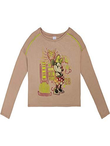 Blusa Manga Longa Minnie Mouse, Disney, Feminino, Marrom, M