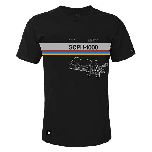 Camiseta PS One SCPH–1000, Masculino, Sony Playstation, Preto, G5