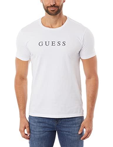 GUESS Silk Peito, T Shirt Masculino, Branco (White), G3