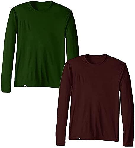 KIT 2 Camisetas UV Protection Masculina UV50+ Tecido Ice Dry Fit Secagem Rápida – EGG Vinho - Verde
