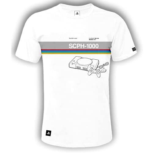 Camiseta PS One SCPH–1000, Masculino, Sony Playstation, Branco, G
