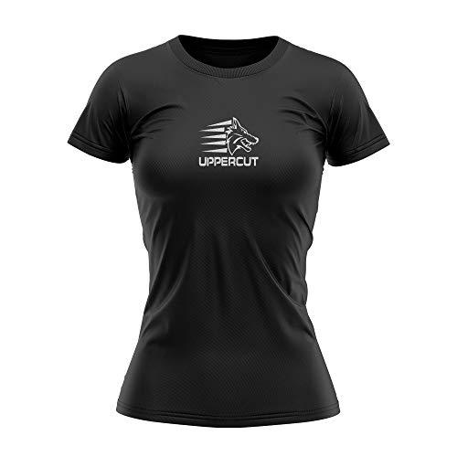 Camisa Dry Fit Uppercut BC Logo Feminino, Preta e branca, G