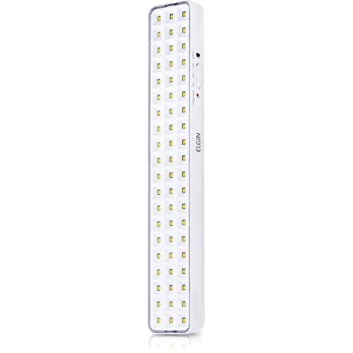 Luminária De Emergência 60 LEDS 2W Elgin Bivolt Bateria até 6 horas Luz Branca Fria