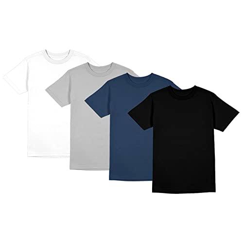 Kit 4 Camiseta Masculina Poliéster Com Toque de Algodão Camisa Blusa Treino Academia Tshrt Esporte Camisetas, Tamanho GG