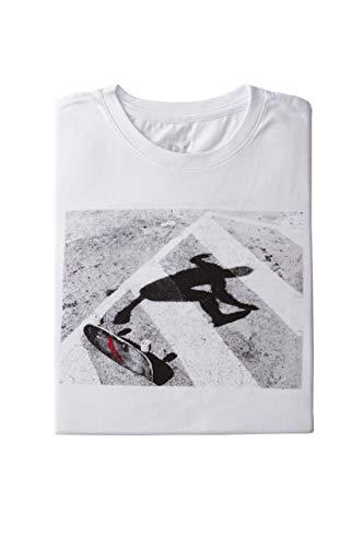 Camiseta Básica Estampada Sk8 Shadow, Reserva Mini, Meninos, Branco, 12