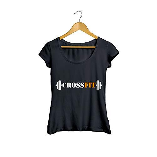 Camiseta Baby Look Crossfit Academia Feminino Preto Tamanho:P