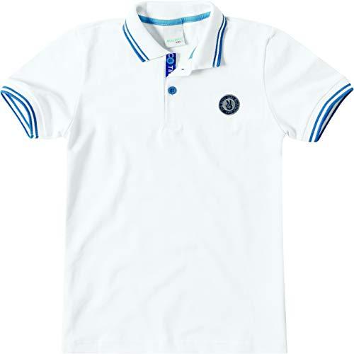 Camisa Polo piquê com aplique, Malwee Kids, Meninos, Branco, 16
