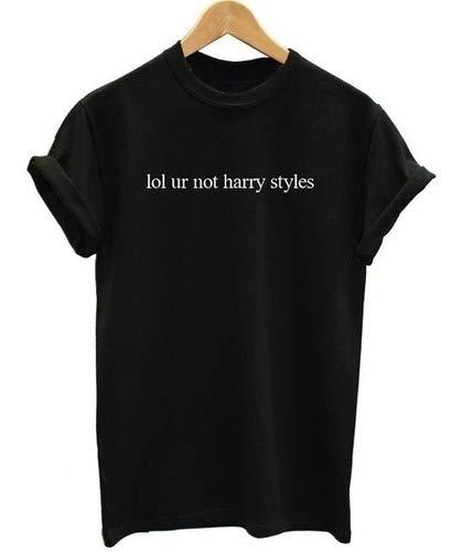 Camisa Lol Ur Não Harry Styles Tumblr Algodão One Direction Preta - P