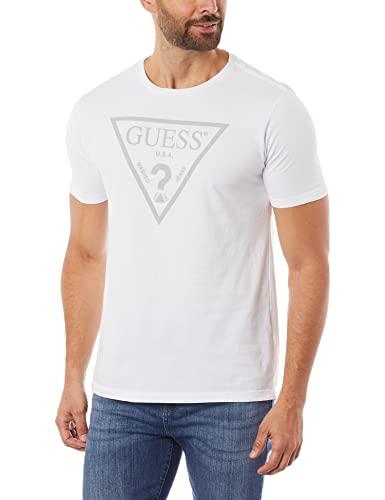 T-Shirt Logo Triangulo Relevo, Guess, Masculino, Branco, M