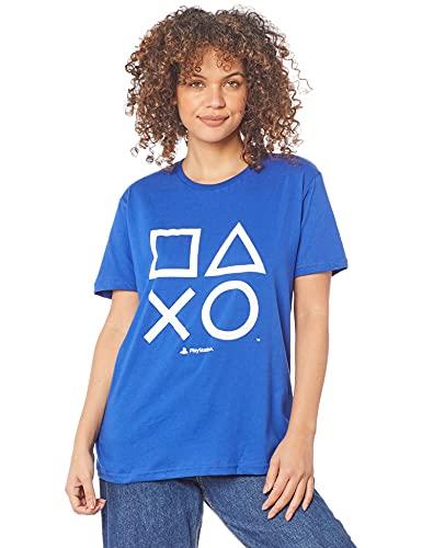 Camiseta Classic Symbols, Unissex, Sony Playstation, Azul Royal, P
