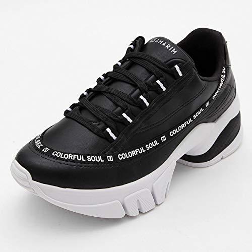 Tênis Ramarim Sneaker 2080204, Feminino, Preto, Tamanho 36