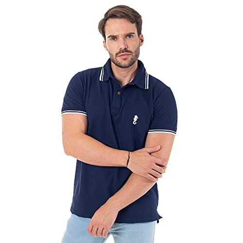 Camisa Polo Premium Masculina Polo Marine (P, Azul marinho)