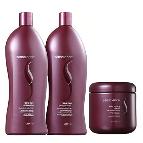 Kit Shampoo Condicionador e Máscara Senscience True Hue (2x1000 e 500) ml