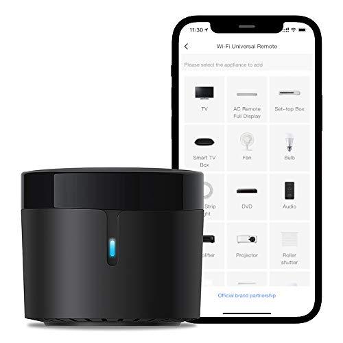 Broadlink RM4 Mini Controle remoto universal de áudio e vídeo IR, hub remoto Wi-Fi Smart Home compatível com Alexa