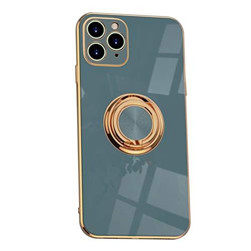 SHUNDA Capa para iPhone 11 Pro Max, capa ultrafina de silicone macio TPU com absorção de choque, capa com suporte magnético para iPhone 11 Pro Max 6,5 polegadas - azul claro