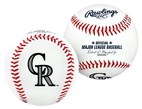 Rawlings, Bola de Beisebol, Logotipo do time Colorado Rockies MLB Baseball, Branco, Official