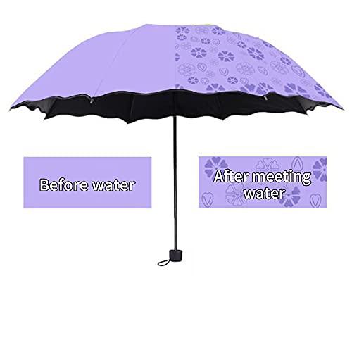 TIAOTIAO Mini guarda-chuva de viagem, guarda-chuva dobrável, guarda-chuva de bolso, guarda-chuva leve de 8 nervuras durável e portátil, guarda-chuva de chuva e sol, proteção solar UV