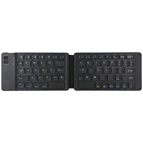 Compatibilidade com teclado BT dobrável conveniente Compatibilidade inteligente Simples e compacta Bateria de longa duração Fácil de transportar Preto
