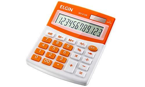 Calculadora Elgin Com 12 Dígitos, Duplo Zero Mv-4128 Laranja, Elgin, 42Mv41280000, Laranja