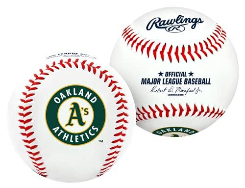 Rawlings Bola de beisebol MLB Oakland Athletics Team oficial, branca