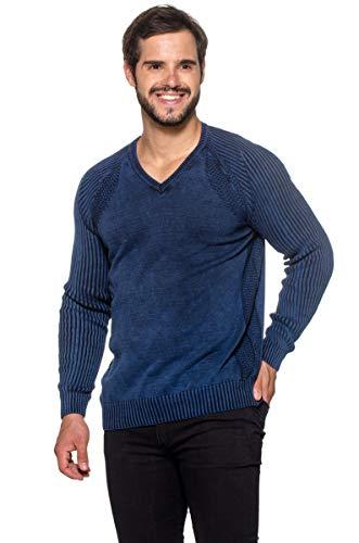 Suéter Tricô 100% Algodão Belgica 7151 COR:Azul;Tamanho:P;Gênero:Masculino