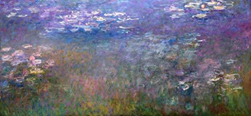 Water Lilies (1926) de Claude Monet - 50x108 - Tela Canvas Para Quadro