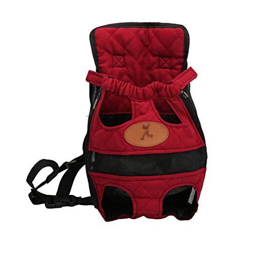 Popetpop — Bolsa de ombro para animais de estimação portátil para animais de estimação, bolsa de ombro para animais de estimação, mochila para cachorro (vermelha, G)