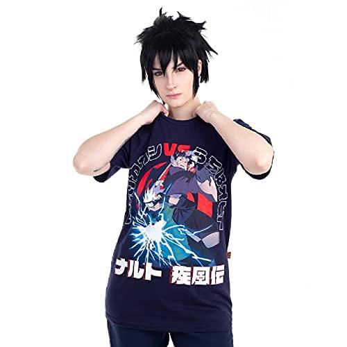 Camiseta Naruto Kakashi E Obito, Piticas, Unissex, Azul Marinho, XP