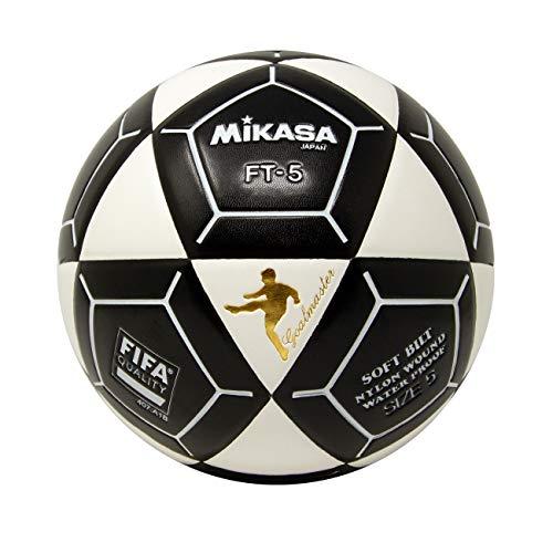Mikasa Bola de futebol FT5A Goal Master, branca/preta, tamanho 5