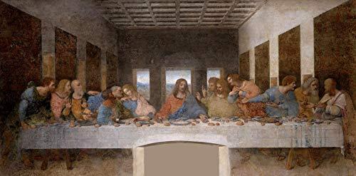 Santa Ceia (1495) de Leonardo da Vinci - 75x151 - Tela Canvas Para Quadro