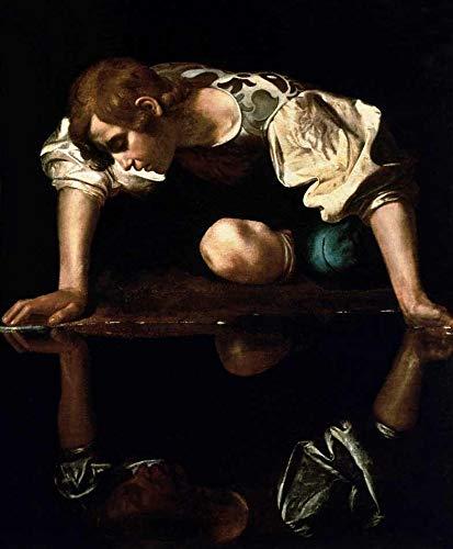 Narciso (1597) de Caravaggio - 75x90 - Tela Canvas Para Quadro