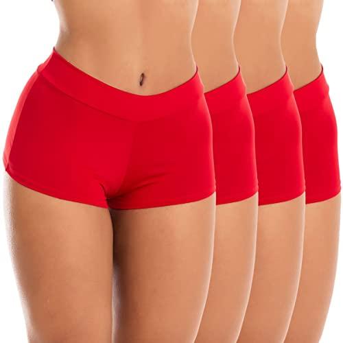 Kit 4 Calcinhas Shorts Cuecas Boxer Feminina Shortinho | 11 cor:vermelho;tamanho:M