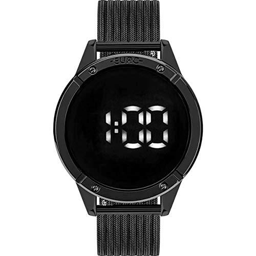 Relógio Euro, Pulseira de Aço Inoxidável, Feminino Preto EUBJ3912AC/4F
