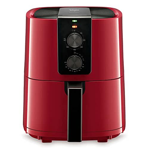Fritadeira Elétrica Airfryer 5,5 Litros 110V Cuisine Fry Gourmet Vermelha Elgin com cesta removível