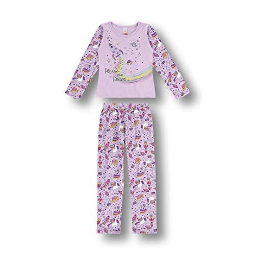 Pijama Sleepwear Marisol meninas, Roxo, 14