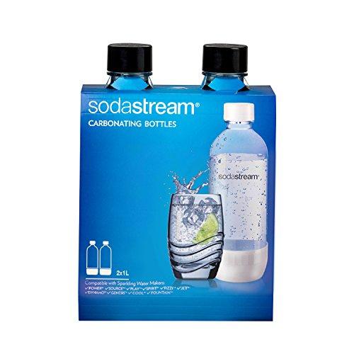 Sodastream 1l Garrafas de Carbonatação - Preto (pacote Twin)