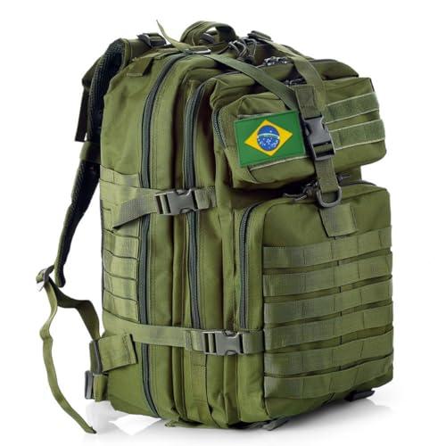 THURAM 50L Mochila Impermeável de Nylon 1000D para Trekking Pesca Caça Mochila Mochilas Esportivas Táticas Militares ao Ar Livre Acampamento Caminhada (Green)