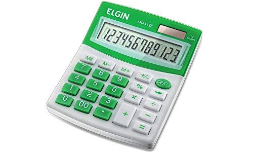Calculadora Elgin com 12 dígitos, duplo zero MV-4126 Verde, Elgin, 42MV41260000, Verde