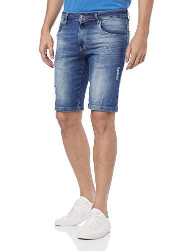 Bermuda Jeans Premium Masculina, Polo Wear, Jeans Médio, 38