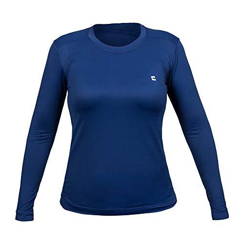 Camiseta Active Fresh Ml - Feminina Curtlo GG Azul Escuro