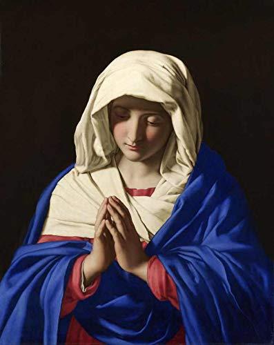 Virgem Maria de Sassoferrato - 50x62 - Tela Canvas Para Quadro