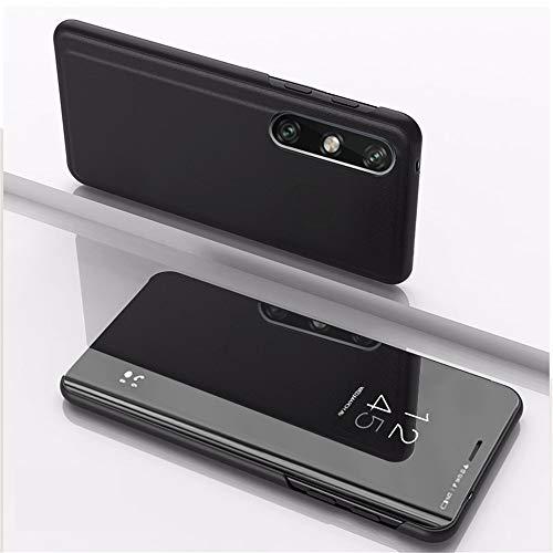 XYX Capa flip ultrafina, transparente, S-View, espelhada, proteção total, para LG Velvet/LG Velvet 5G