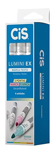Marca Texto Lumini EX CIS, Ponta Dupla (Marca e Apaga) - Caixa com 6 unidade(s), Sertic 58.9000, Lilás Pastel