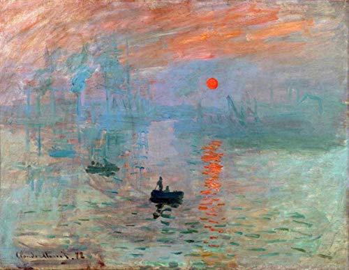 Impressão, Nascer do Sol de Claude Monet - 50x64 - Tela Canvas Para Quadro