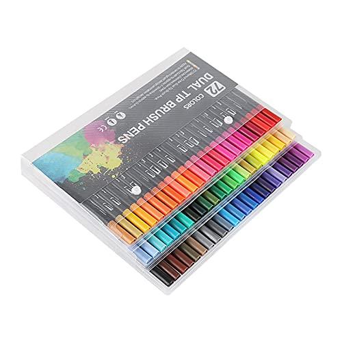 Homesen Conjunto de marcadores de 36 cores, canetas de ponta dupla, marcadores de arte de ponta fina para crianças, adulto, colorir, desenho, ilustrações, desenho de artista