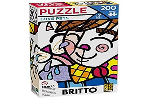 Quebra-Cabeça Romero Britto - Love Pets 200 Peças